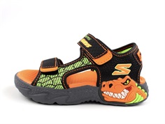 Skechers black/orange creature splash blink sandal